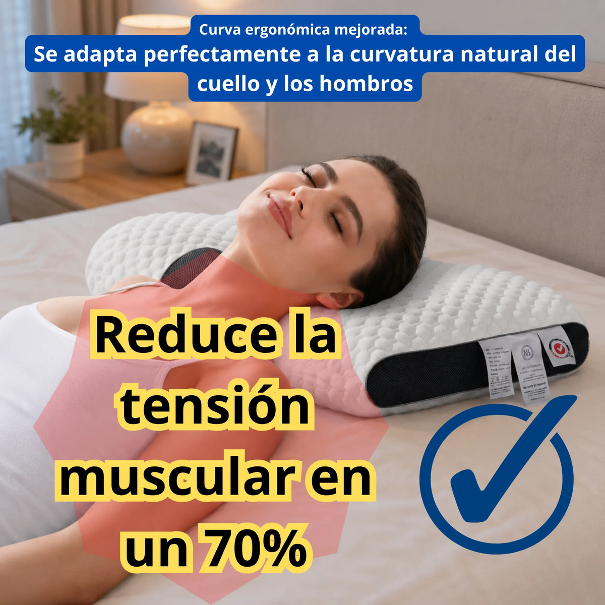 Almohada Cervical Ajustable Ancha