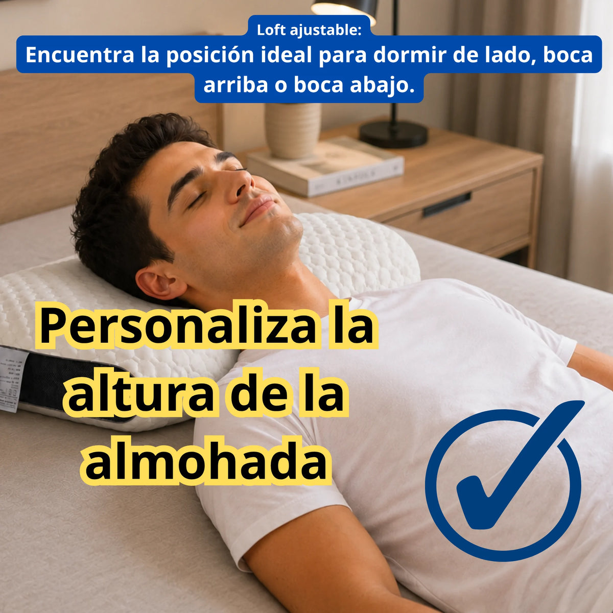 Almohada Cervical Ajustable Ancha